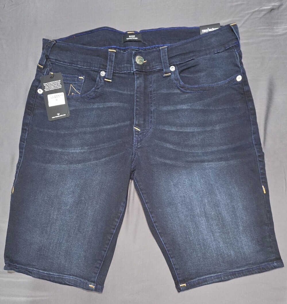 True Religion Men's Dark Moonshadow Ricky Relaxed Shorts Size 36 Sku 161 NWT